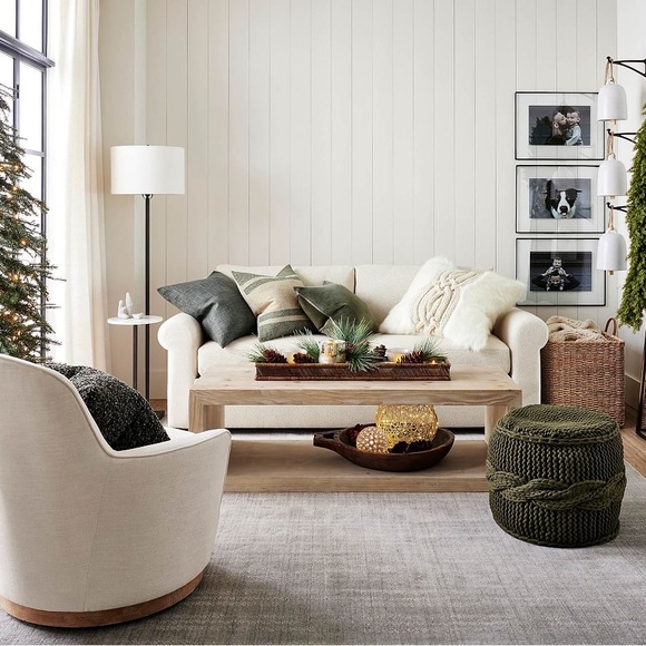 Pottery Barn Faux Fur Cable Knit Pillow Cover - Picture 3 of 8